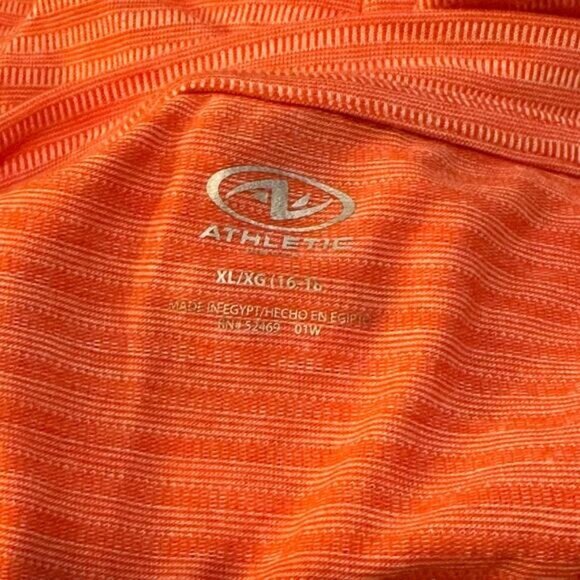 Athletic Works Sleeveless Orange Striped Tank Top XL Womens Lightweight Casual W - Picture 2 of 9
